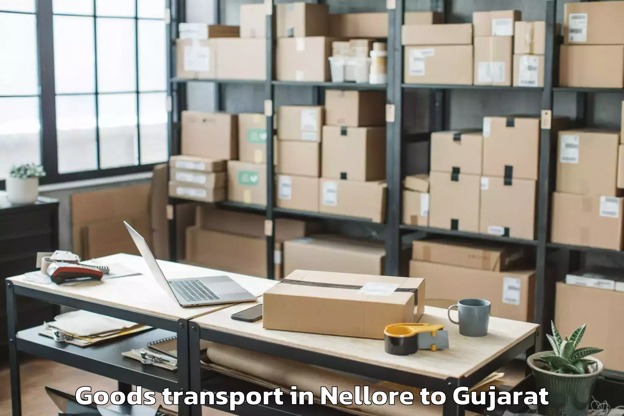 Reliable Nellore to Ganpat University Mehsana Goods Transport